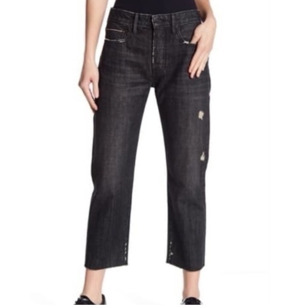 Vince Union Straight Leg Slouch Jeans black
